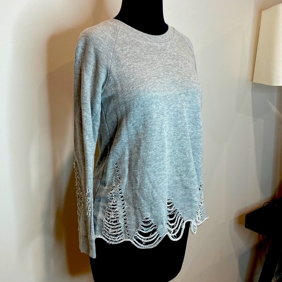 Designer Tattered Sweatshirt by Pepin XS - Picture 1 of 7